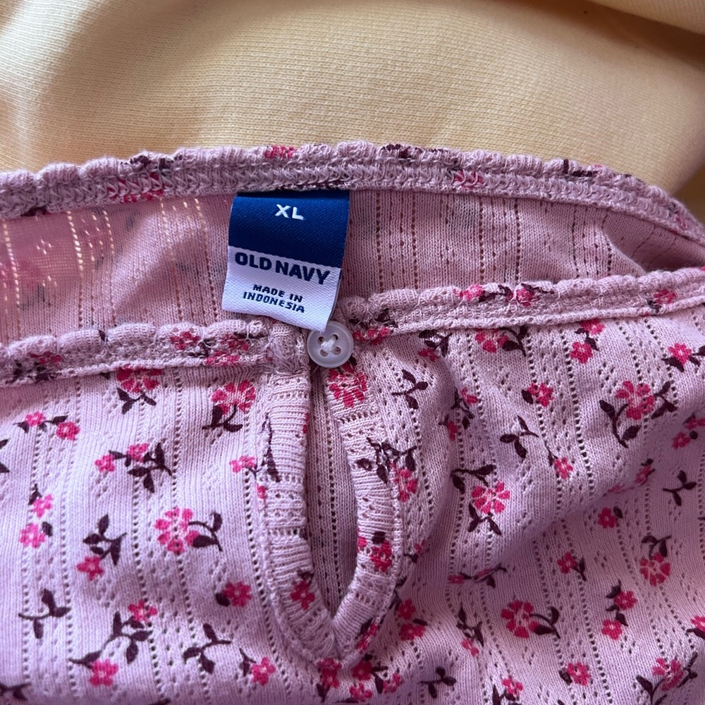 Old Navy Pink Floral nightshirt pit to pit is 23 if stretched can go up to 26